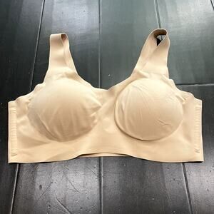 Honeylove Seamless V-Neck Bra Nude-Sand Womens Size L